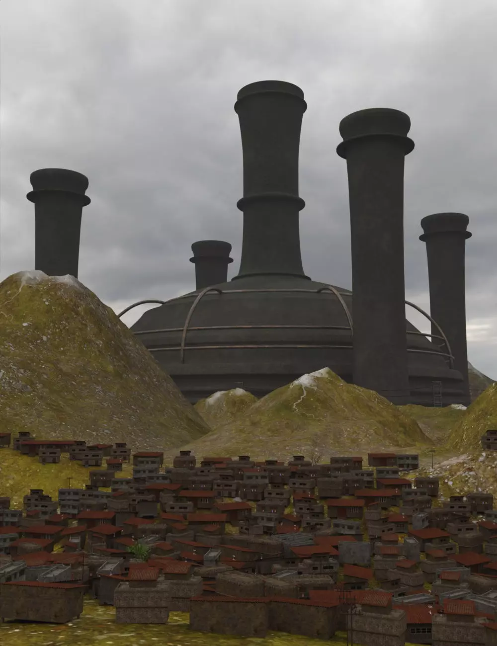 Tharelian Slum - Blue Angel 3D model_0