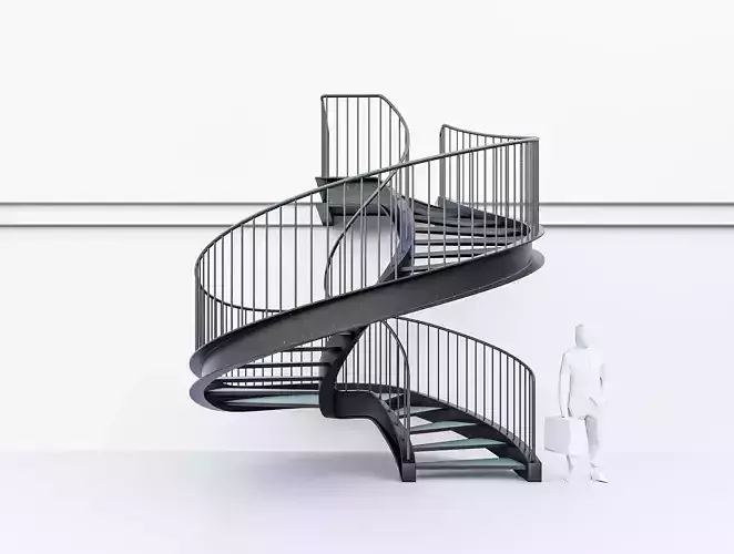 Industrial Spiral Stairs