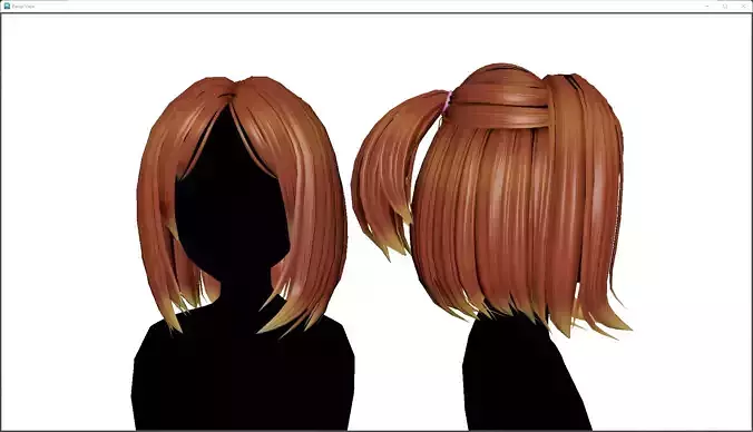 Anime hair style 32 for woman and girl