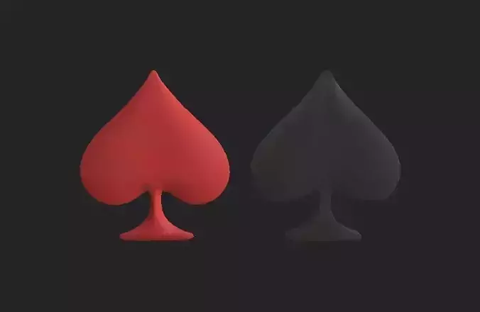 Playing Card Spade 3D model