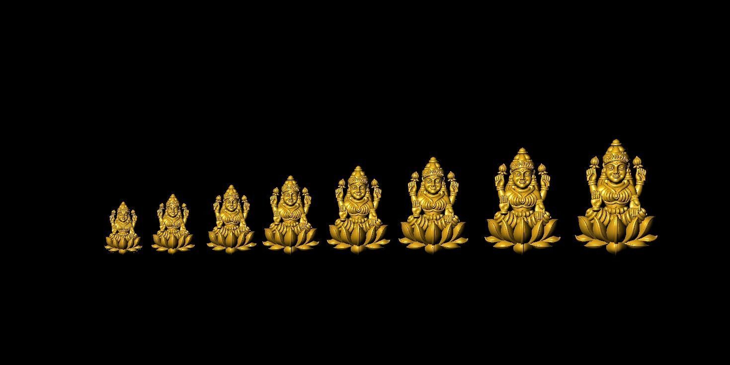 Laxmi all size statue 3D print model_1