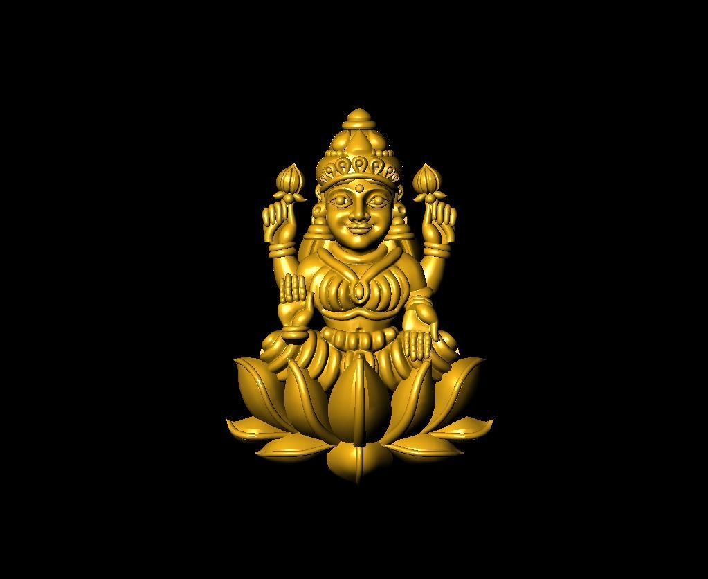 Laxmi all size statue 3D print model_4