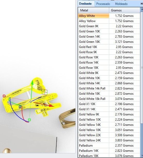 Conjunto de anillos para  Dama-mujer -v- 3D print model_4