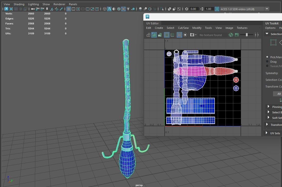 Broom Low-poly 3D model_1