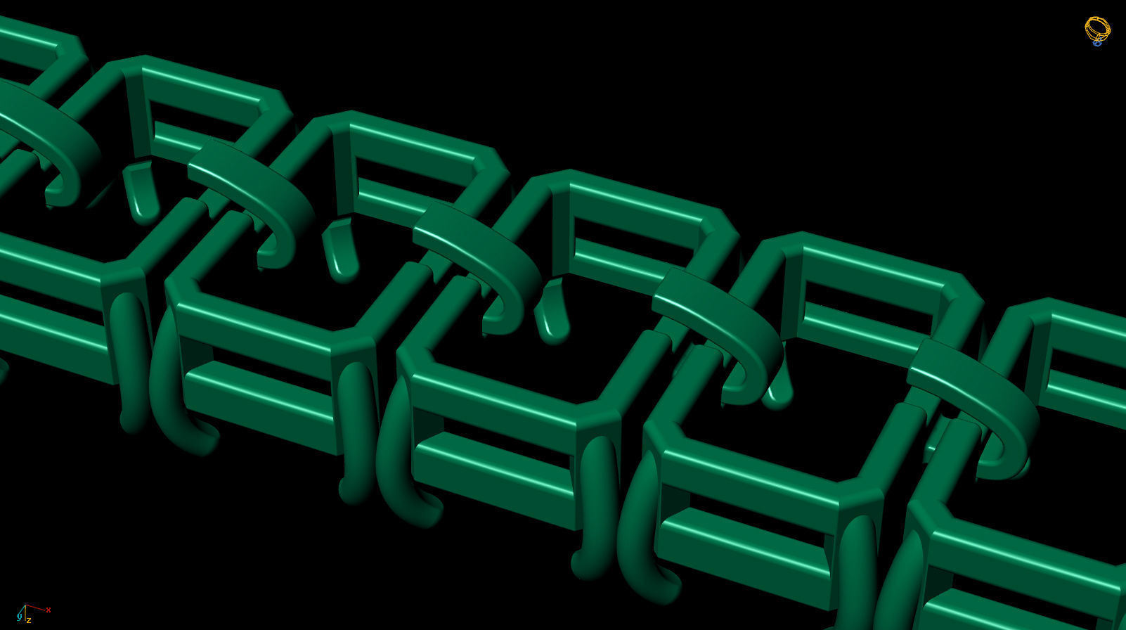 Riviera Tennis Bracelet Short Way Octagonal 8x5 mm 3D print model_12