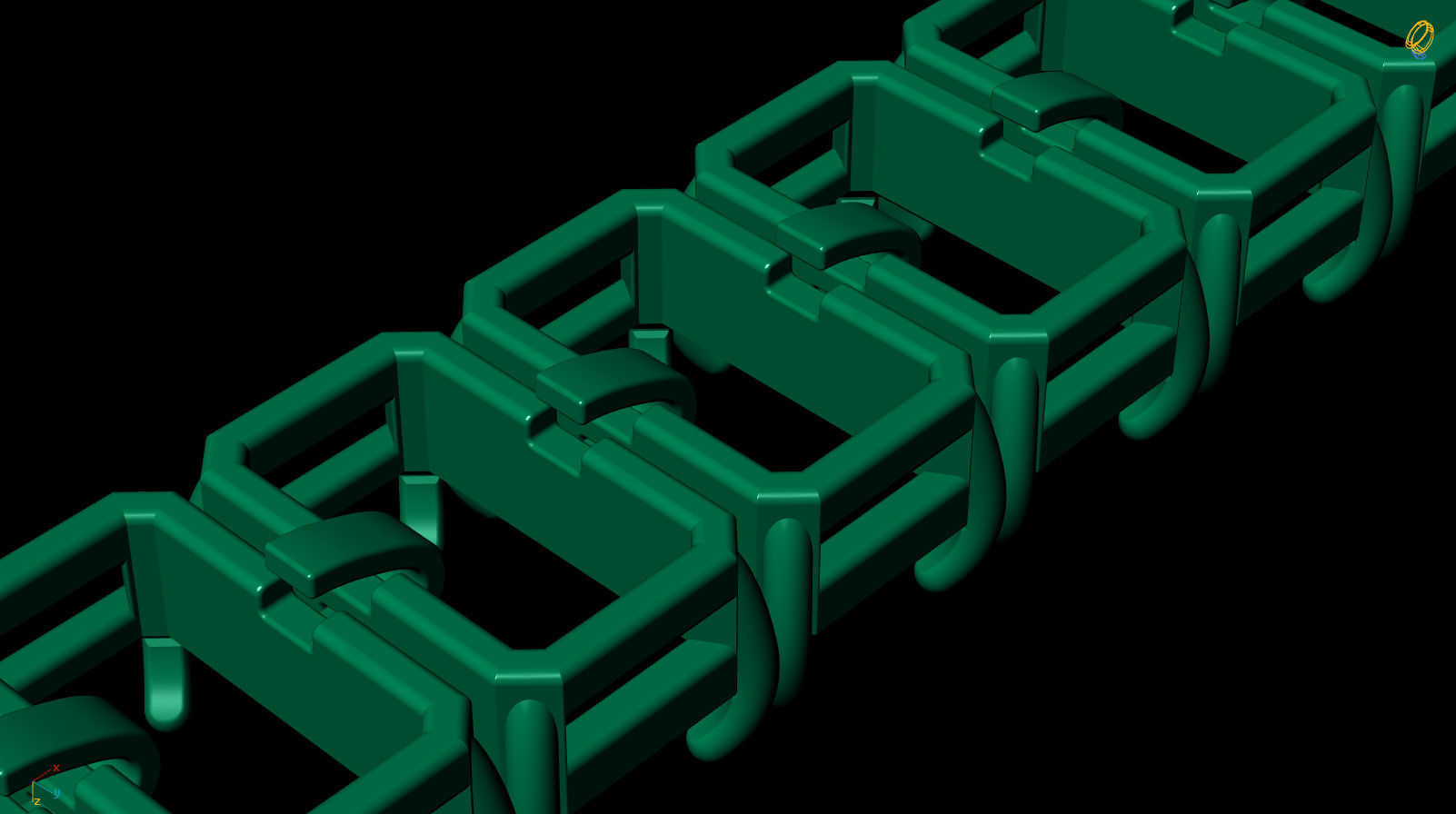 Riviera Tennis Bracelet Short Way Octagonal 8x5 mm 3D print model_13