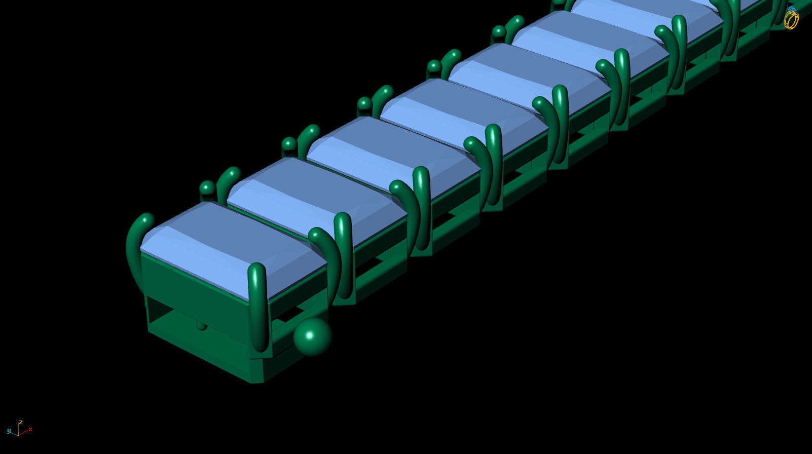 Riviera Tennis Bracelet Short Way Octagonal 8x5 mm 3D print model_10