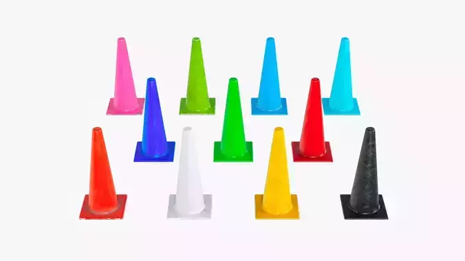 Traffic Elements Cone 2 Ver 1 Low-poly 3D model Traffic Elements Cone 2 Ver 1 Low-poly 3D model