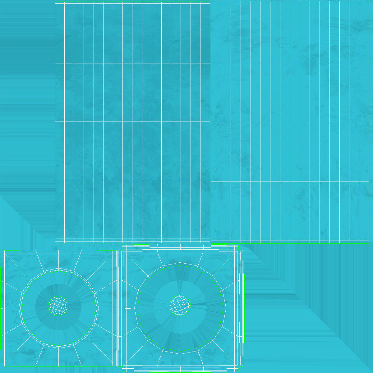 Traffic Elements Cone 2 Ver 1 Low-poly 3D model_20
