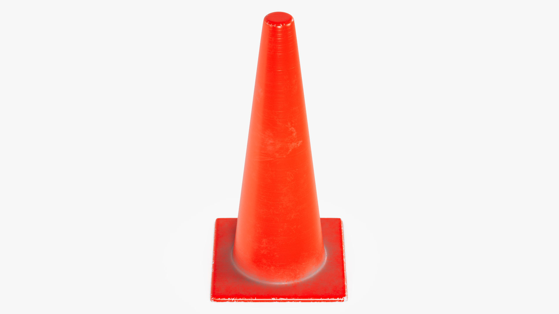 Traffic Elements Cone 2 Ver 1 Low-poly 3D model_12