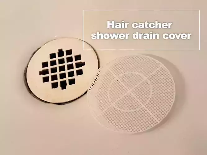 Hair Catcher Shower Drain Cover 3D print model