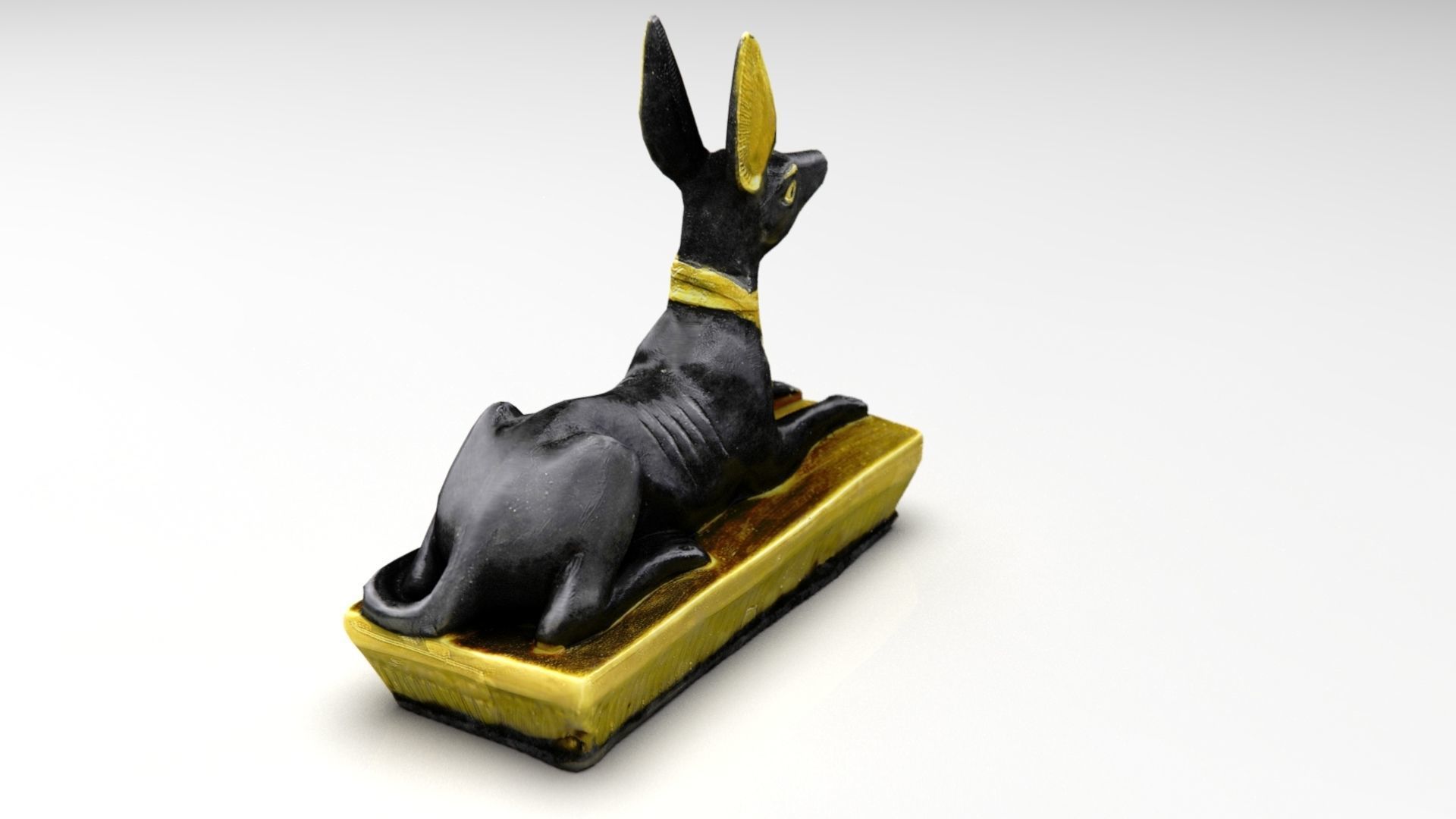 Anubis Dog Statue Low-poly 3D model_14