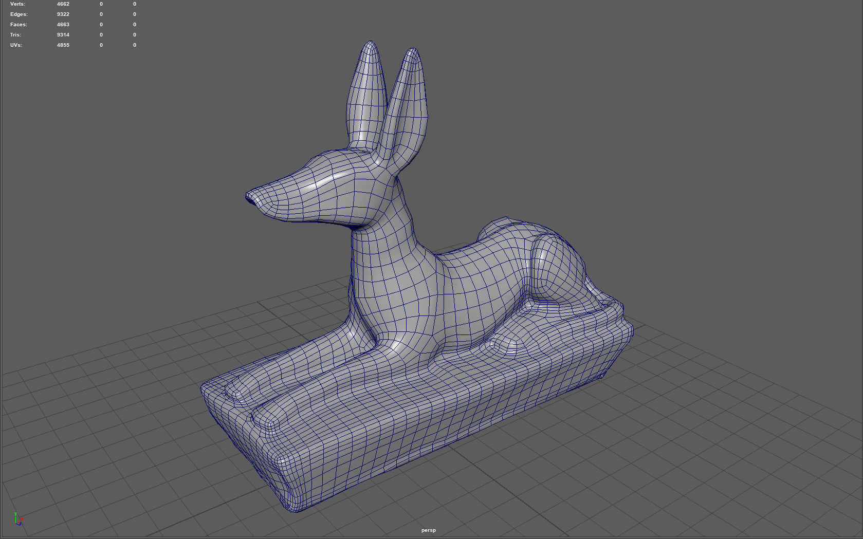 Anubis Dog Statue Low-poly 3D model_5