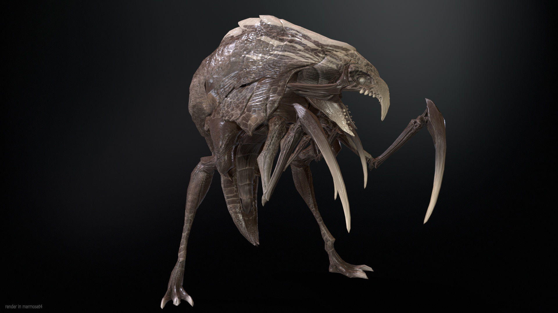 Mutant2R1 Low-poly 3D model_4