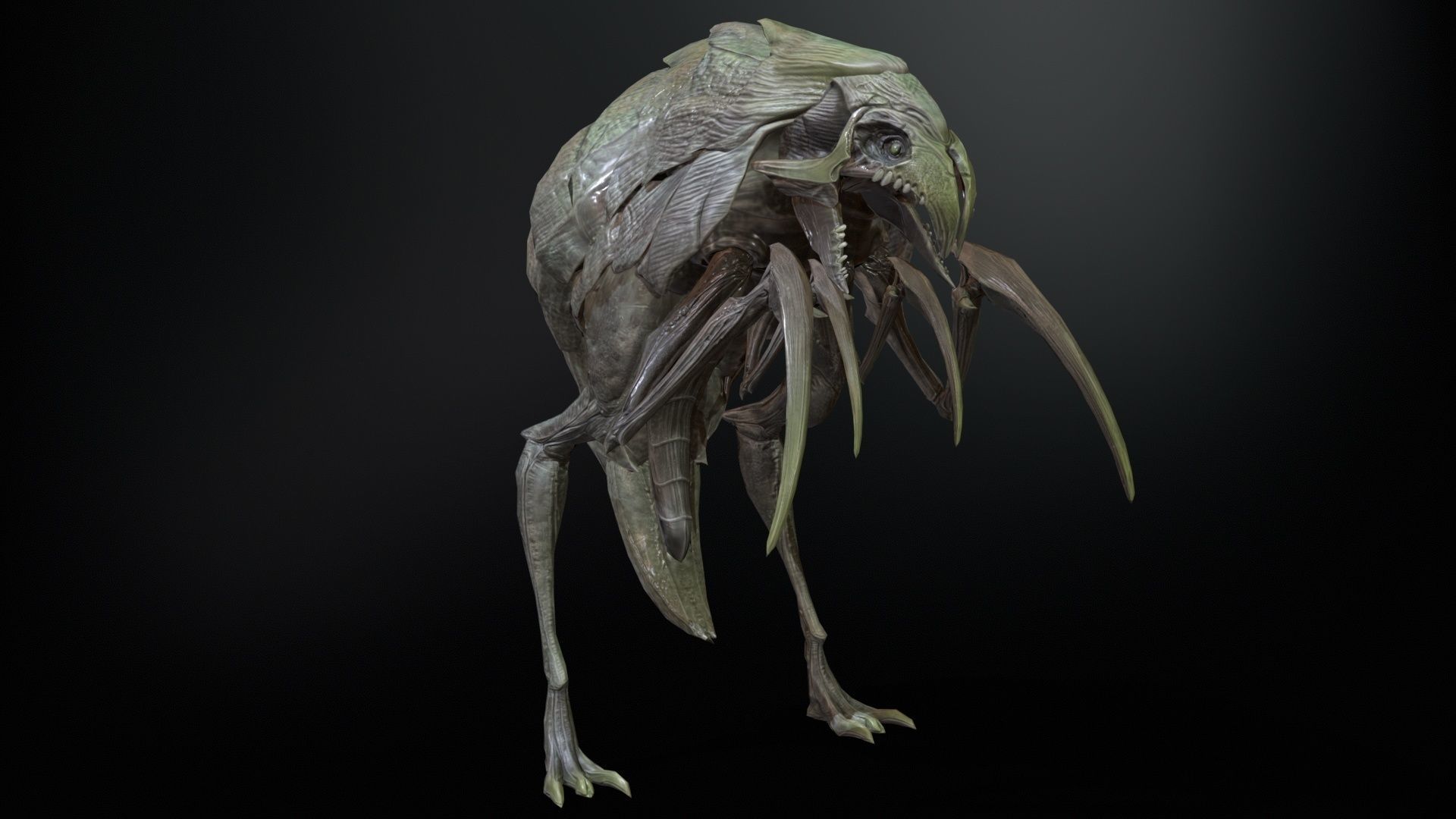 Mutant2R1 Low-poly 3D model_8