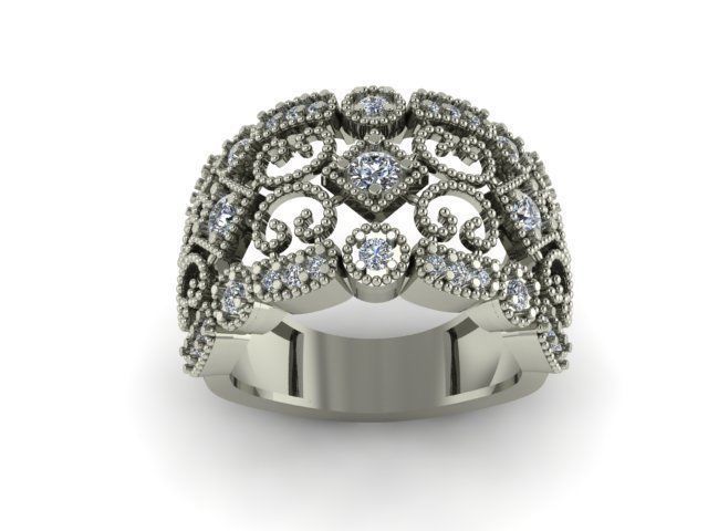 bead rings for daimonds 3D print model_3