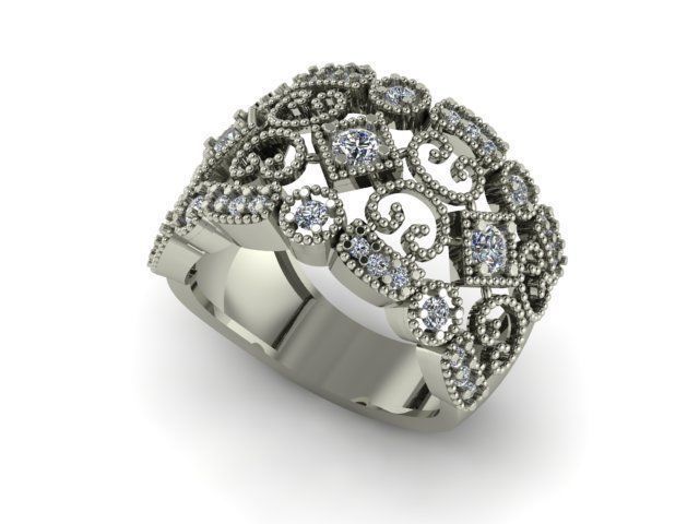 bead rings for daimonds 3D print model_1