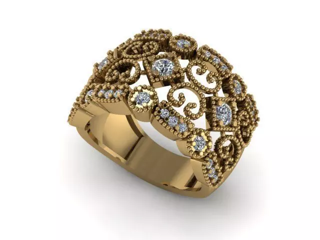 bead rings for daimonds 3D print model_0