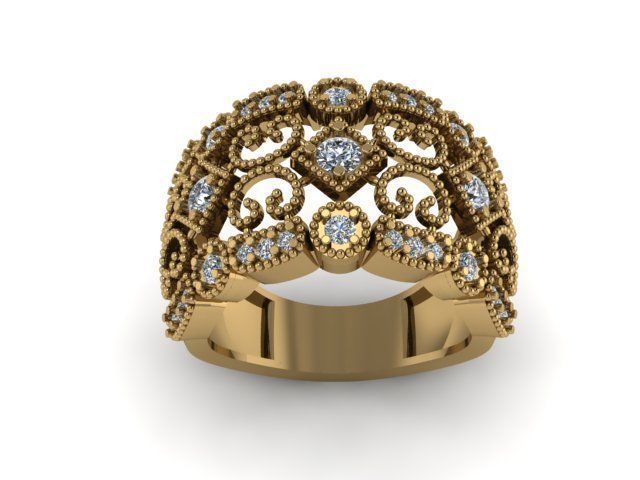 bead rings for daimonds 3D print model_2