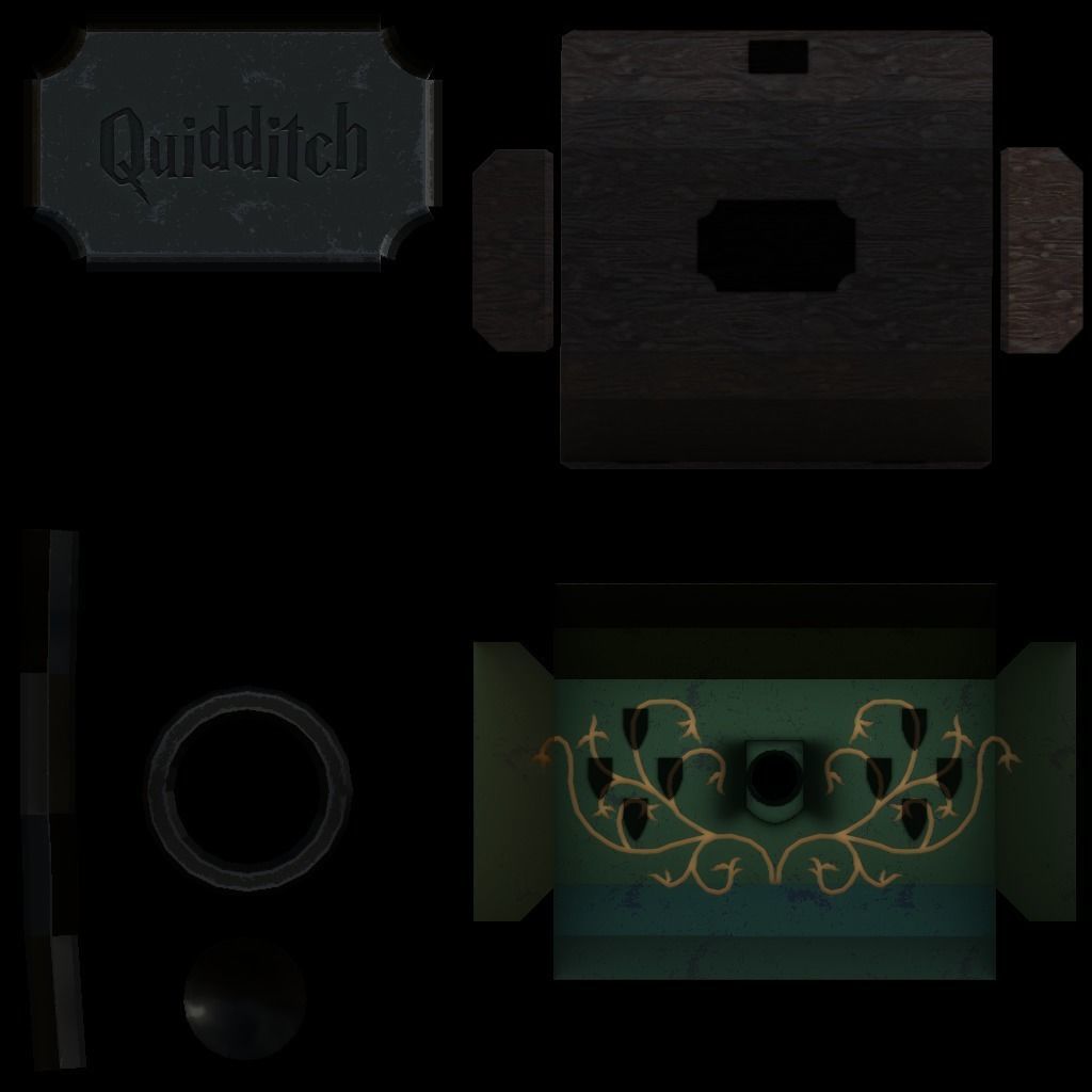 Quidditch Set Low-poly 3D model_8