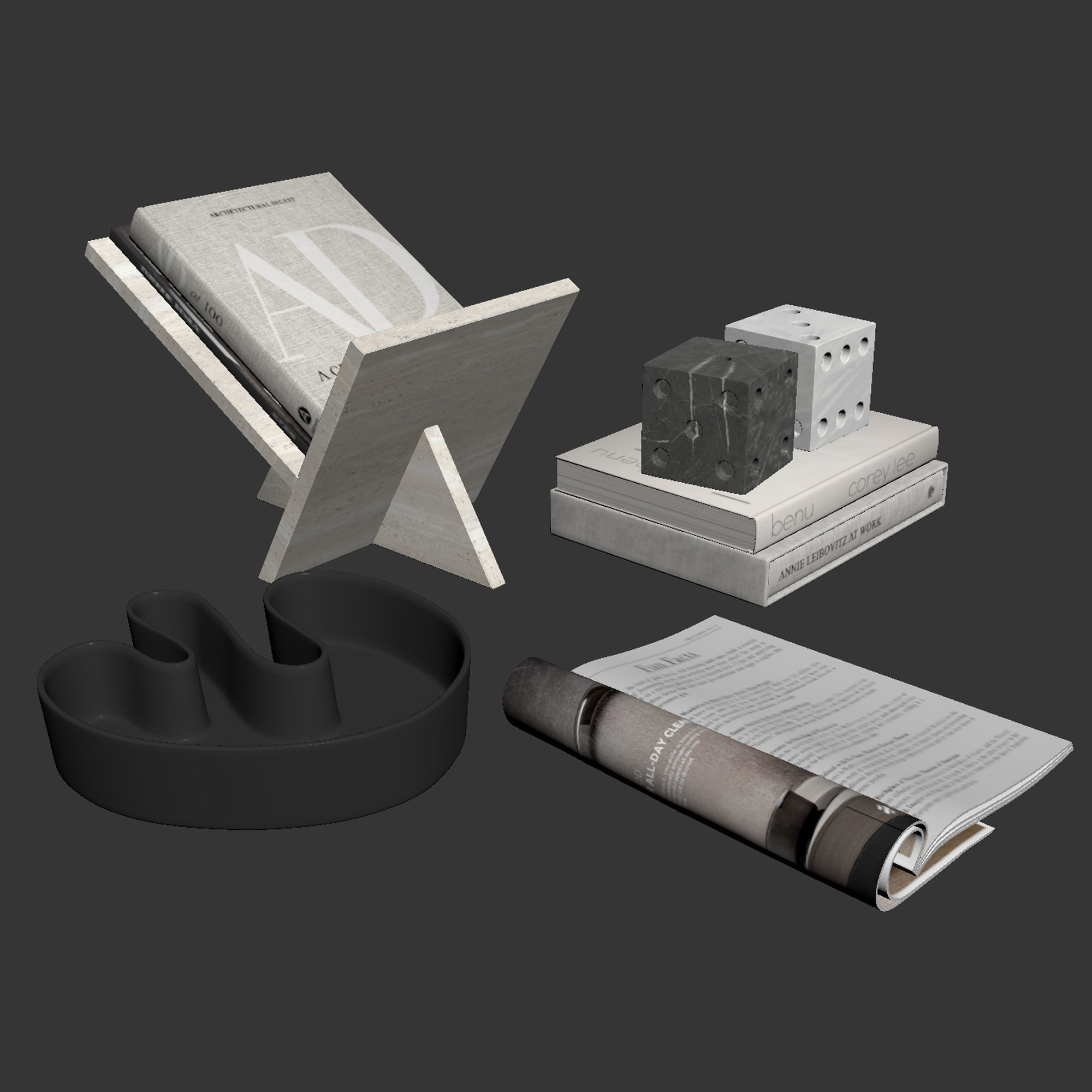 Coffee table decor 06 3D model_6