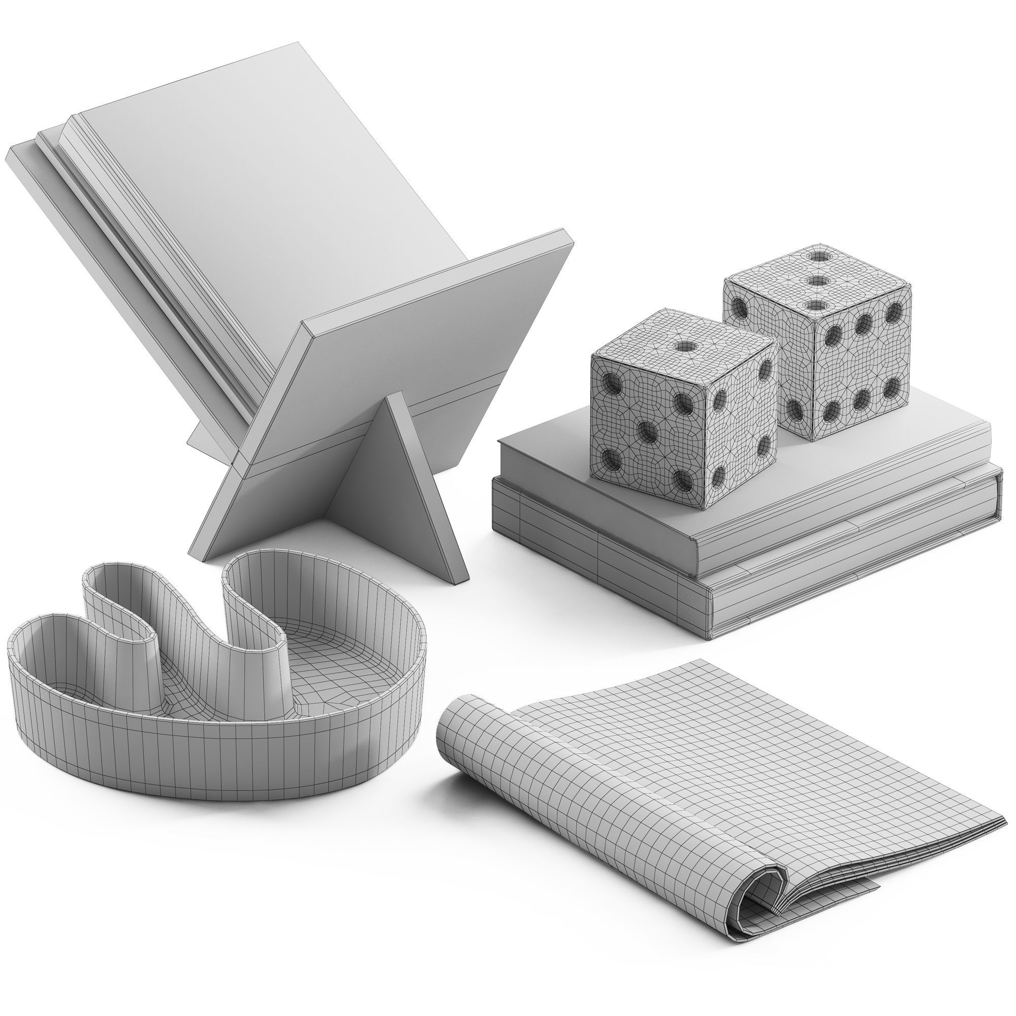 Coffee table decor 06 3D model_3