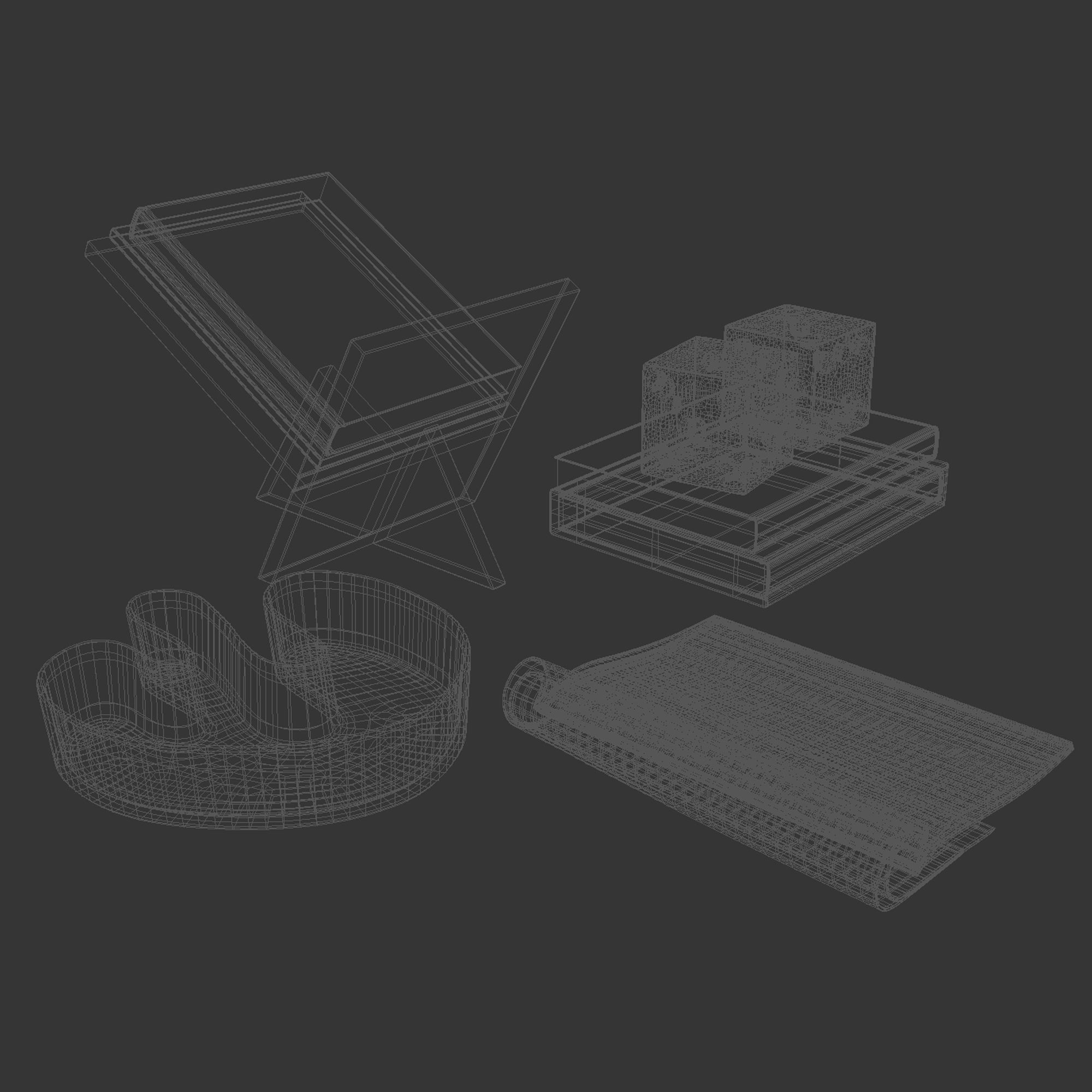 Coffee table decor 06 3D model_7