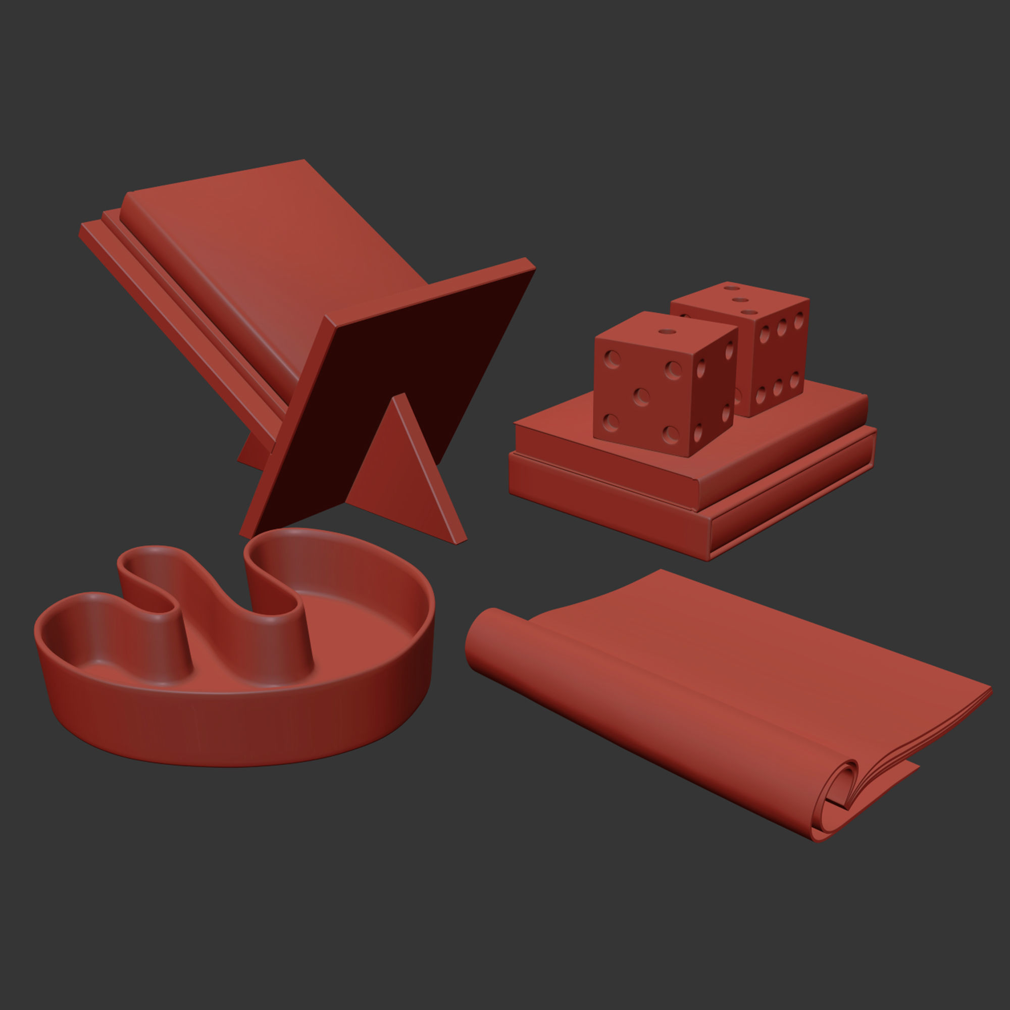 Coffee table decor 06 3D model_8