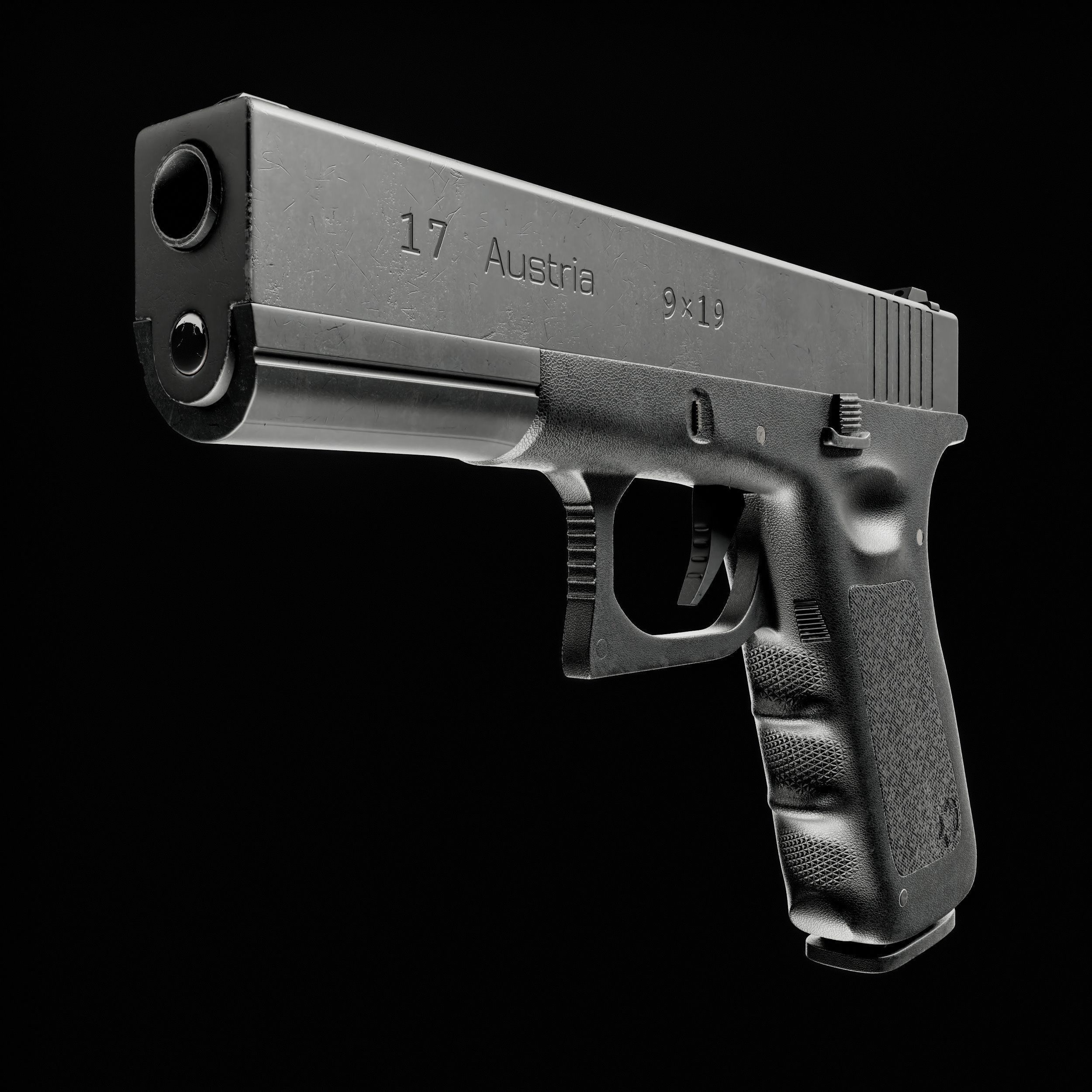 Colt Glock 19 9mm 3D model_1