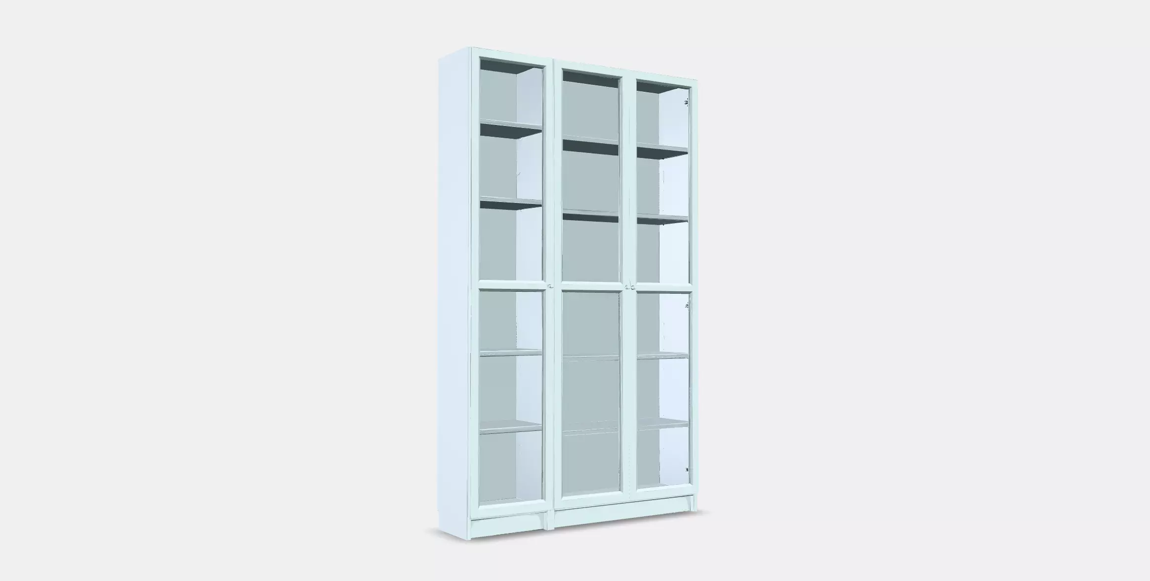 BILLY OXBERG Bookcase with glassdoors Low-poly 3D model