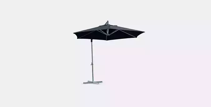 HISSO Parasol hanging Low-poly 3D model