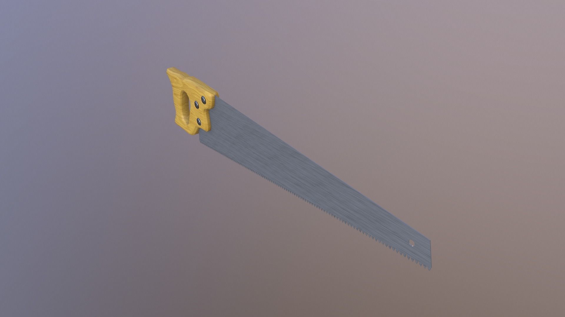 Hacksaw tool Low-poly 3D model_2