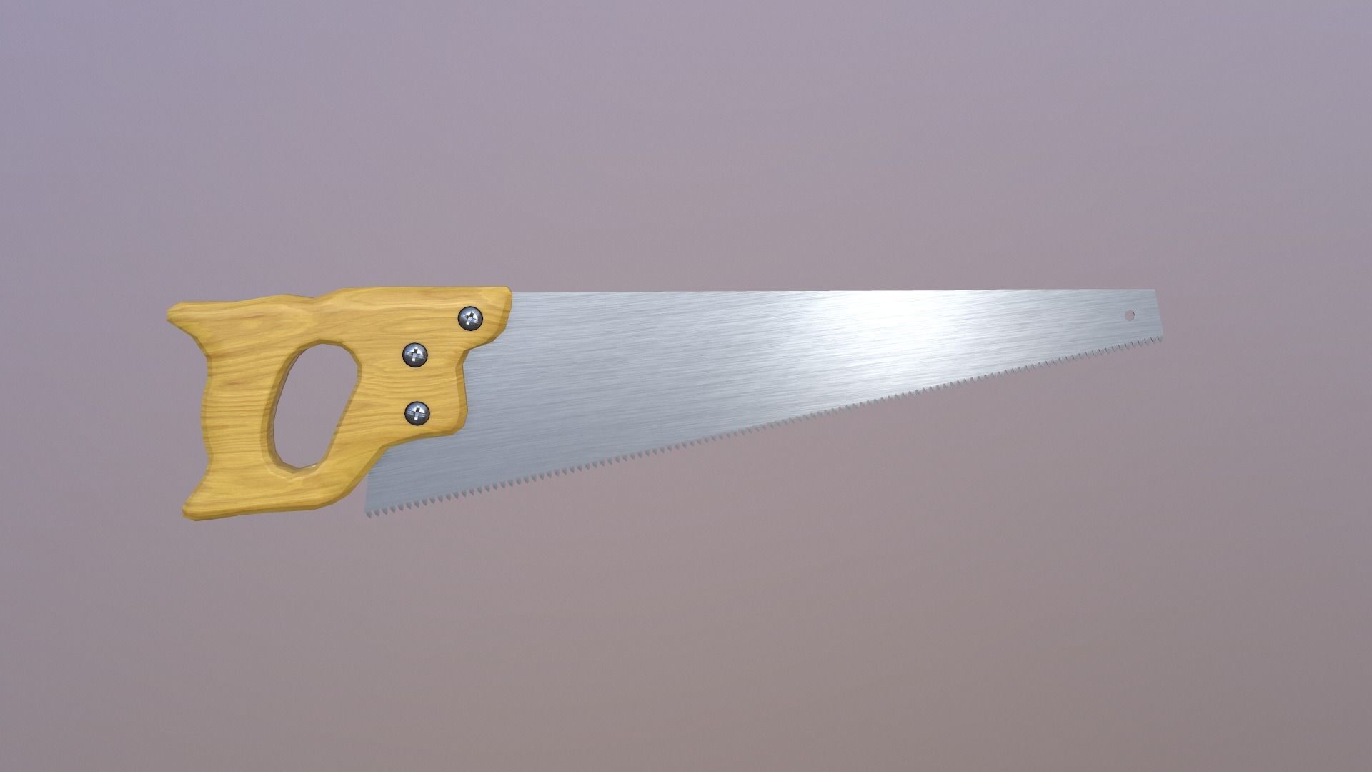 Hacksaw tool Low-poly 3D model_5