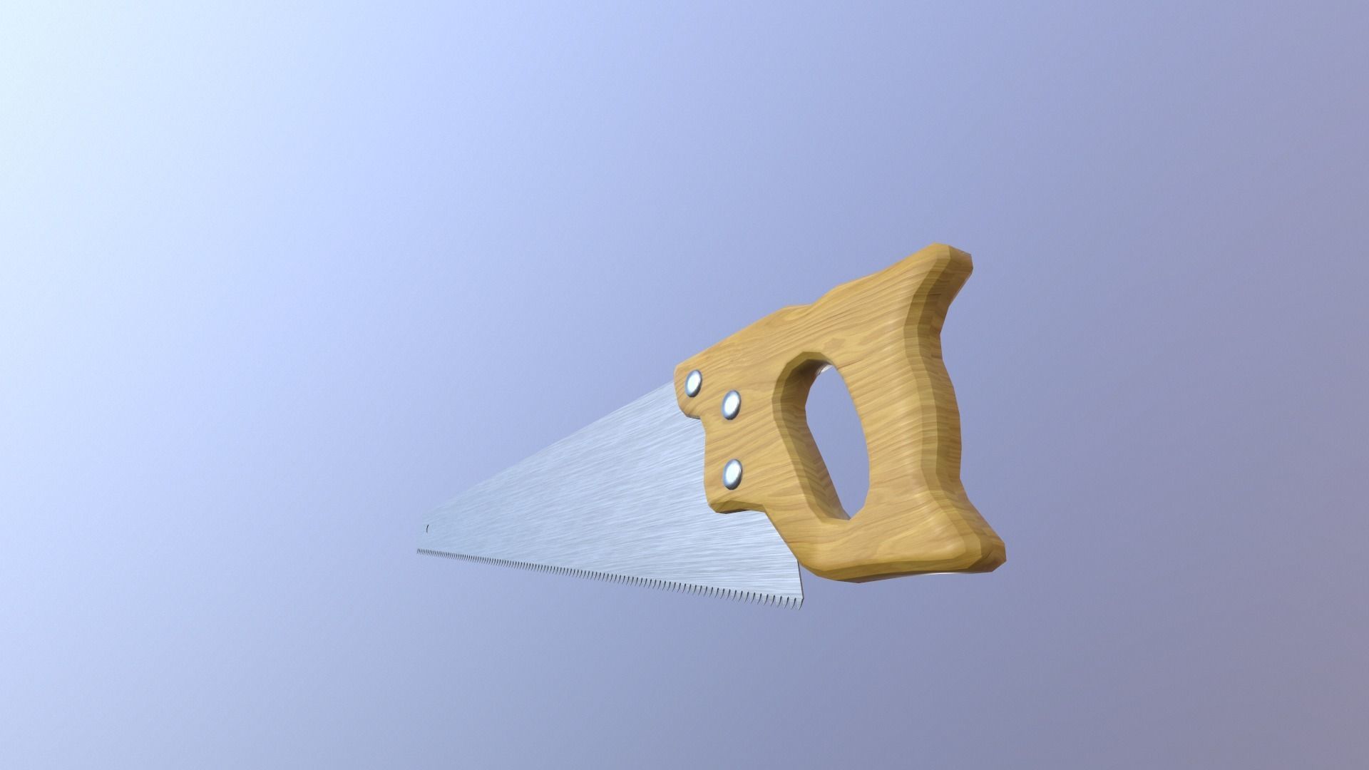 Hacksaw tool Low-poly 3D model_7