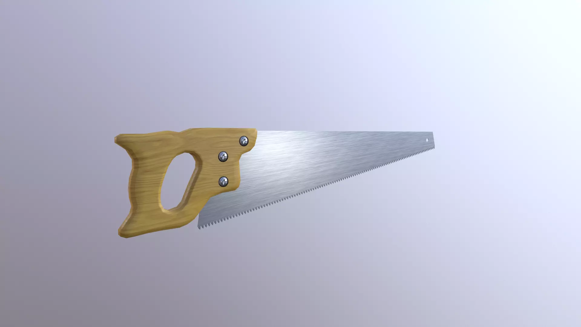 Hacksaw tool Low-poly 3D model_0