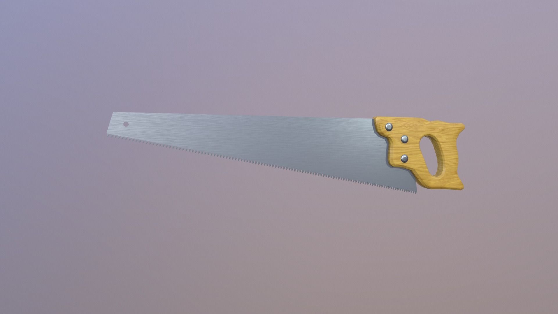 Hacksaw tool Low-poly 3D model_6