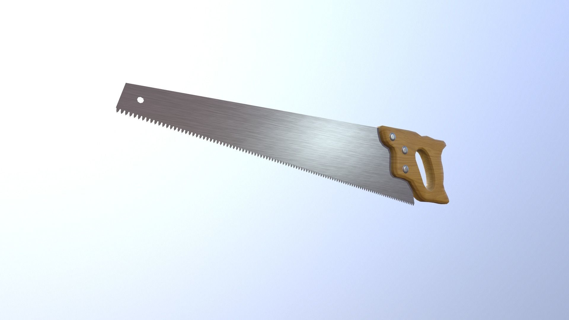 Hacksaw tool Low-poly 3D model_3