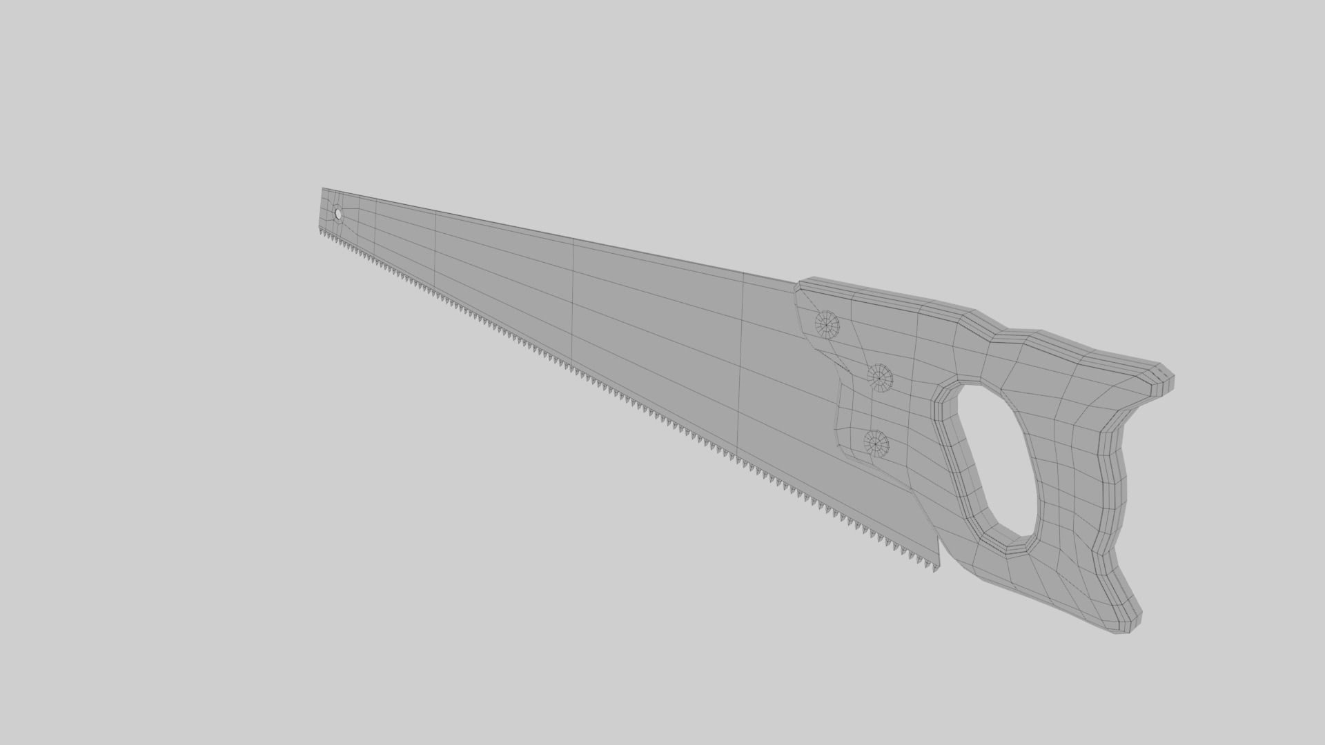 Hacksaw tool Low-poly 3D model_12