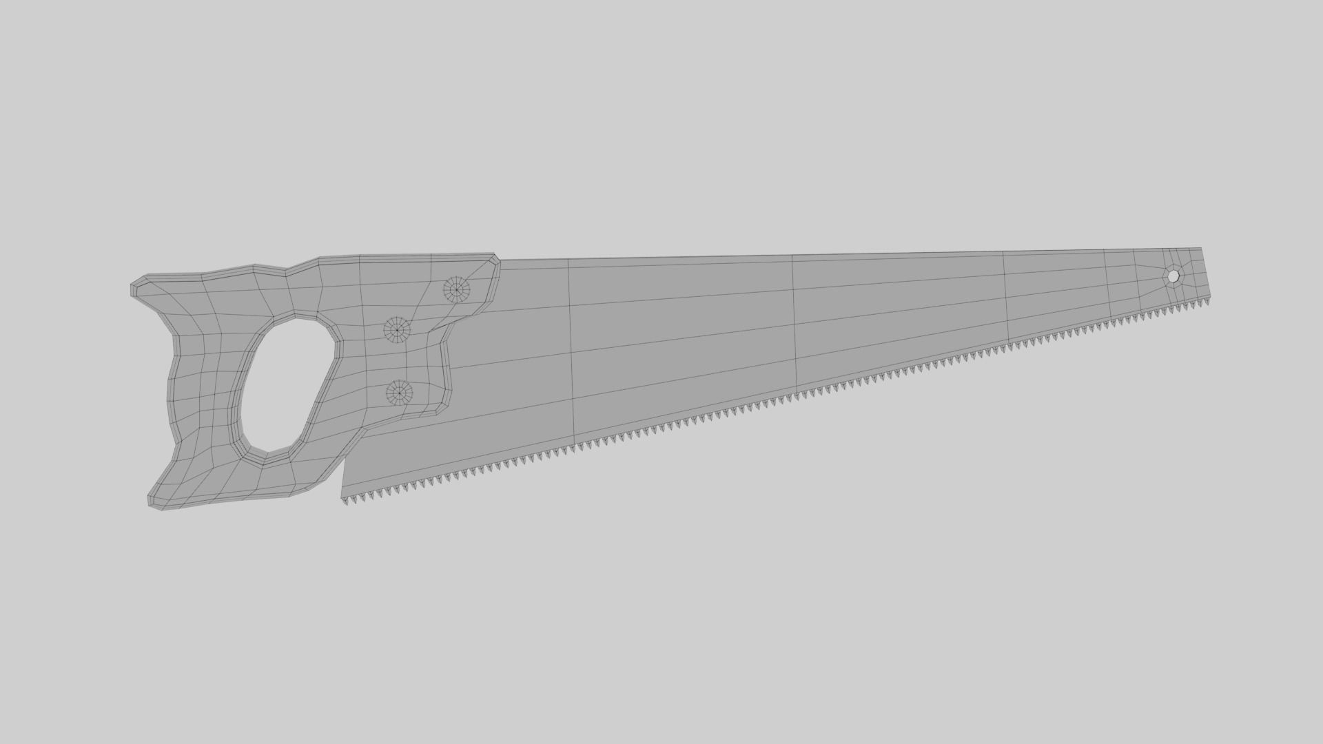 Hacksaw tool Low-poly 3D model_11