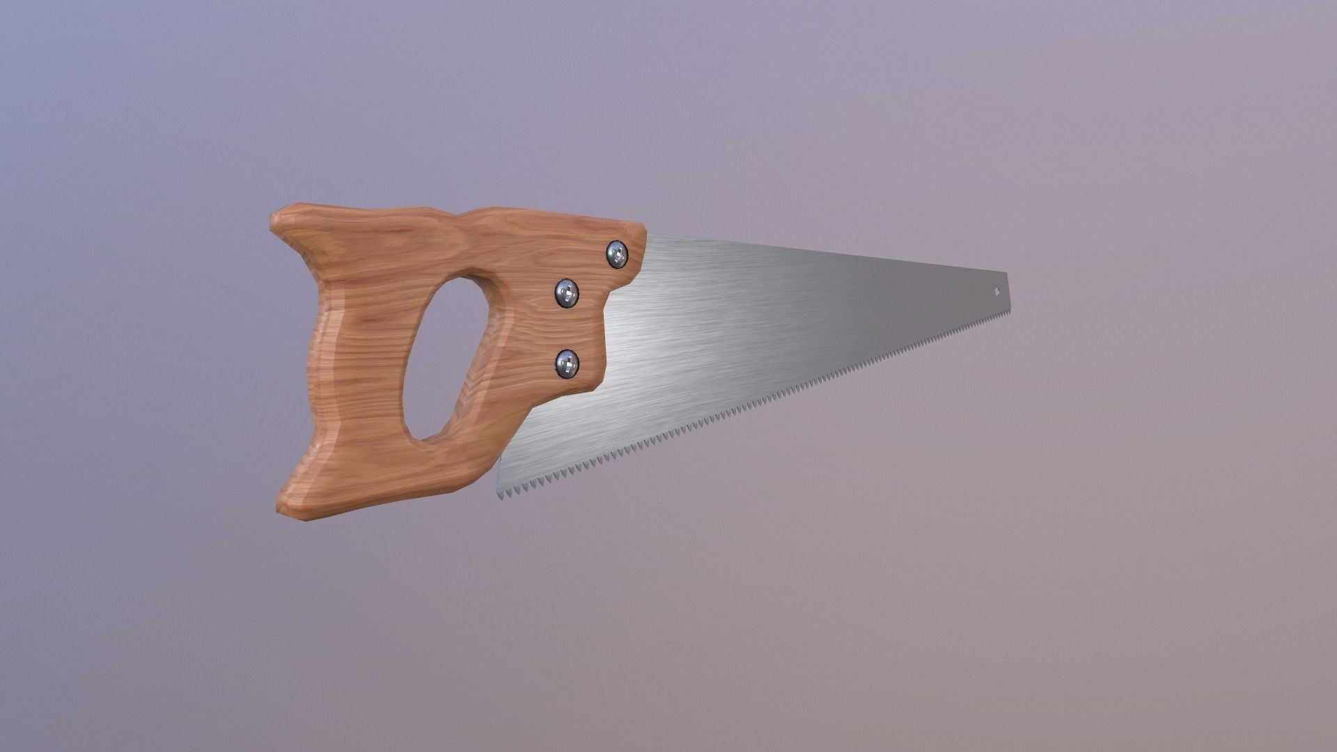 Hacksaw tool Low-poly 3D model_9