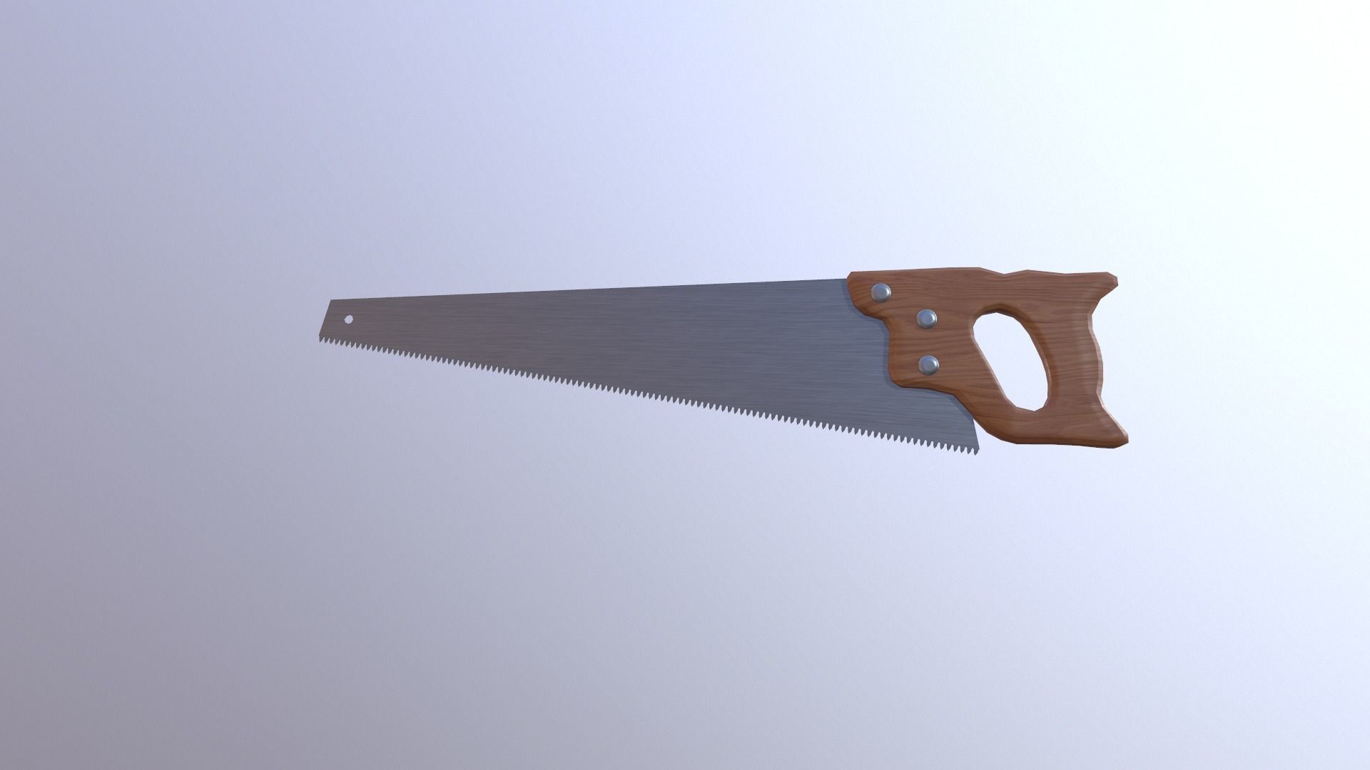 Hacksaw tool Low-poly 3D model_8