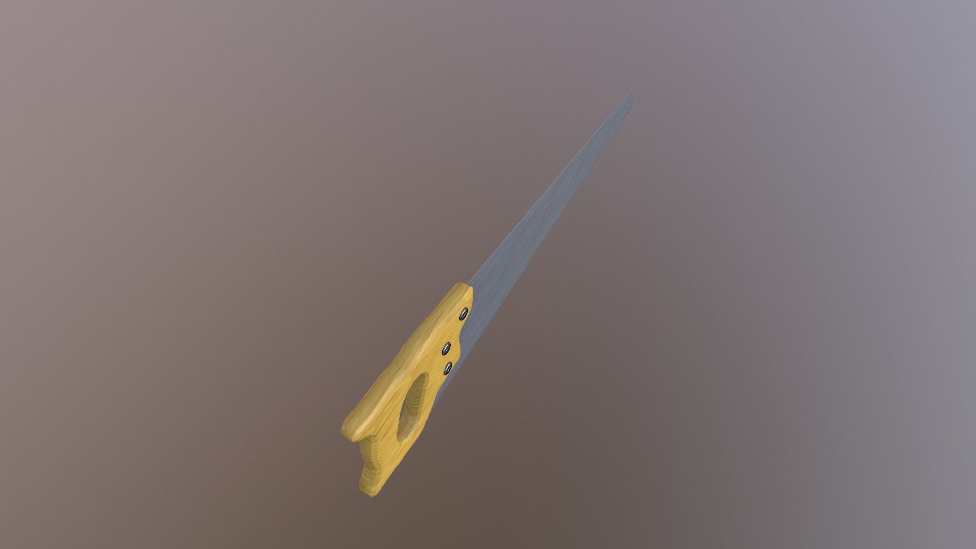 Hacksaw tool Low-poly 3D model_4