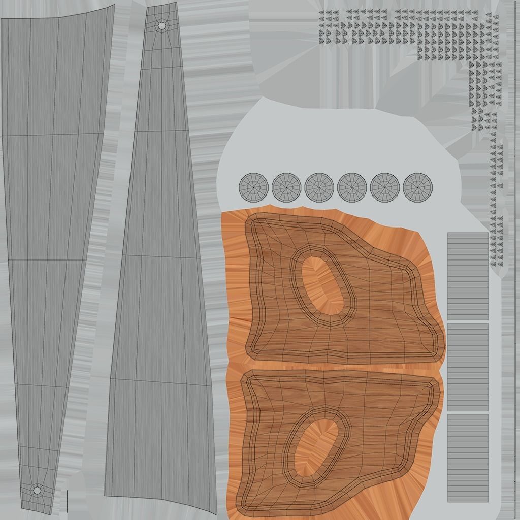 Hacksaw tool Low-poly 3D model_10