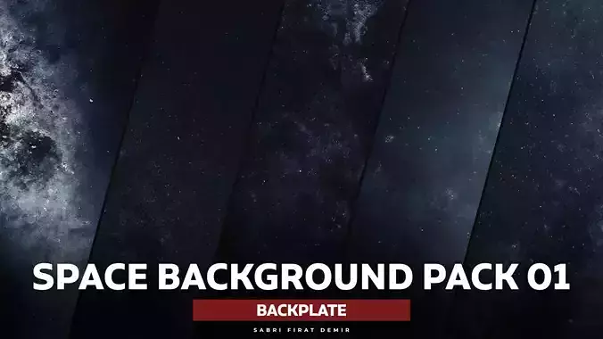 High Quality Space Background - Backplate Pack 01