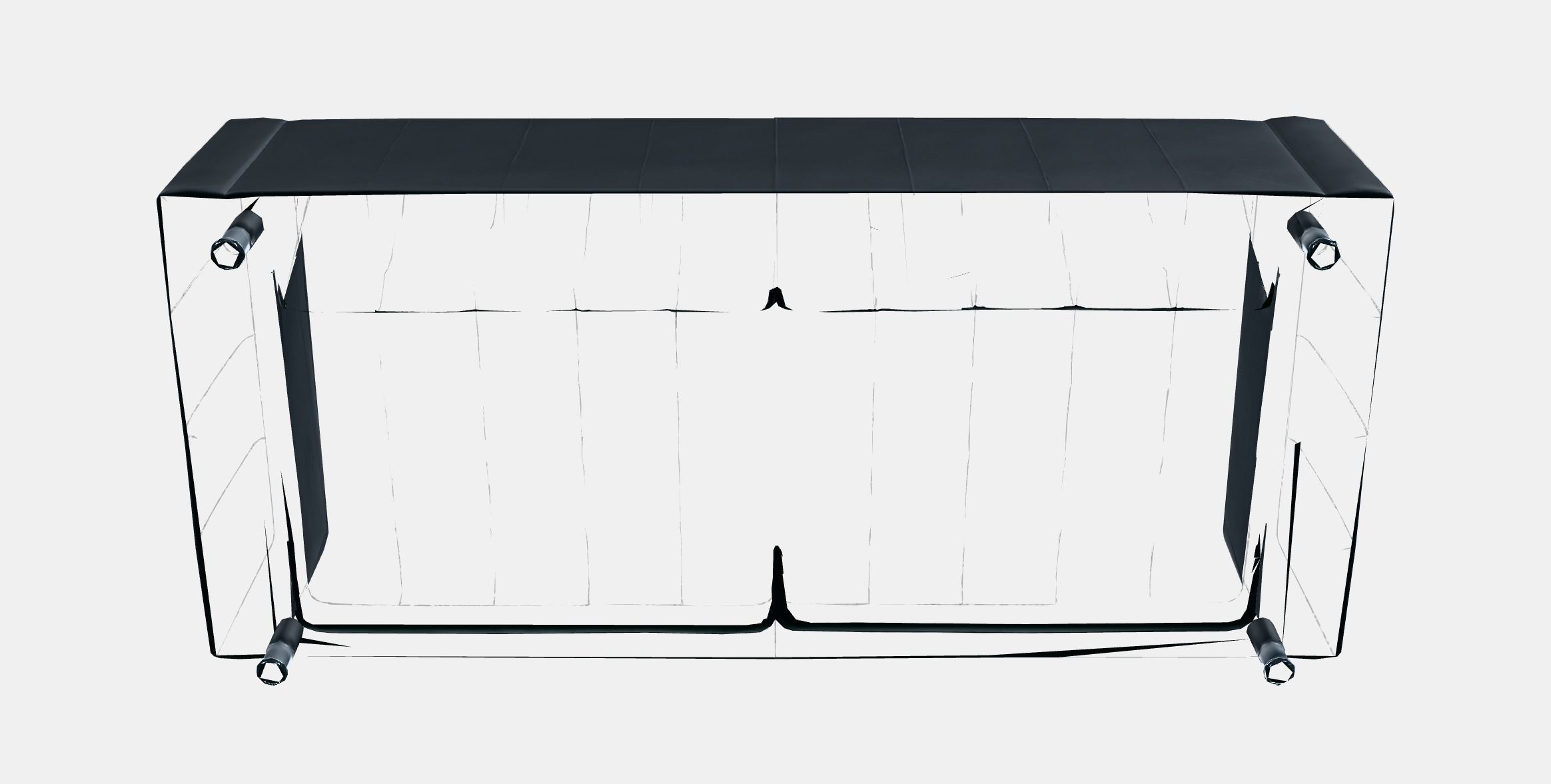 LANDSKRONA Threeseat sofa Low-poly 3D model_7