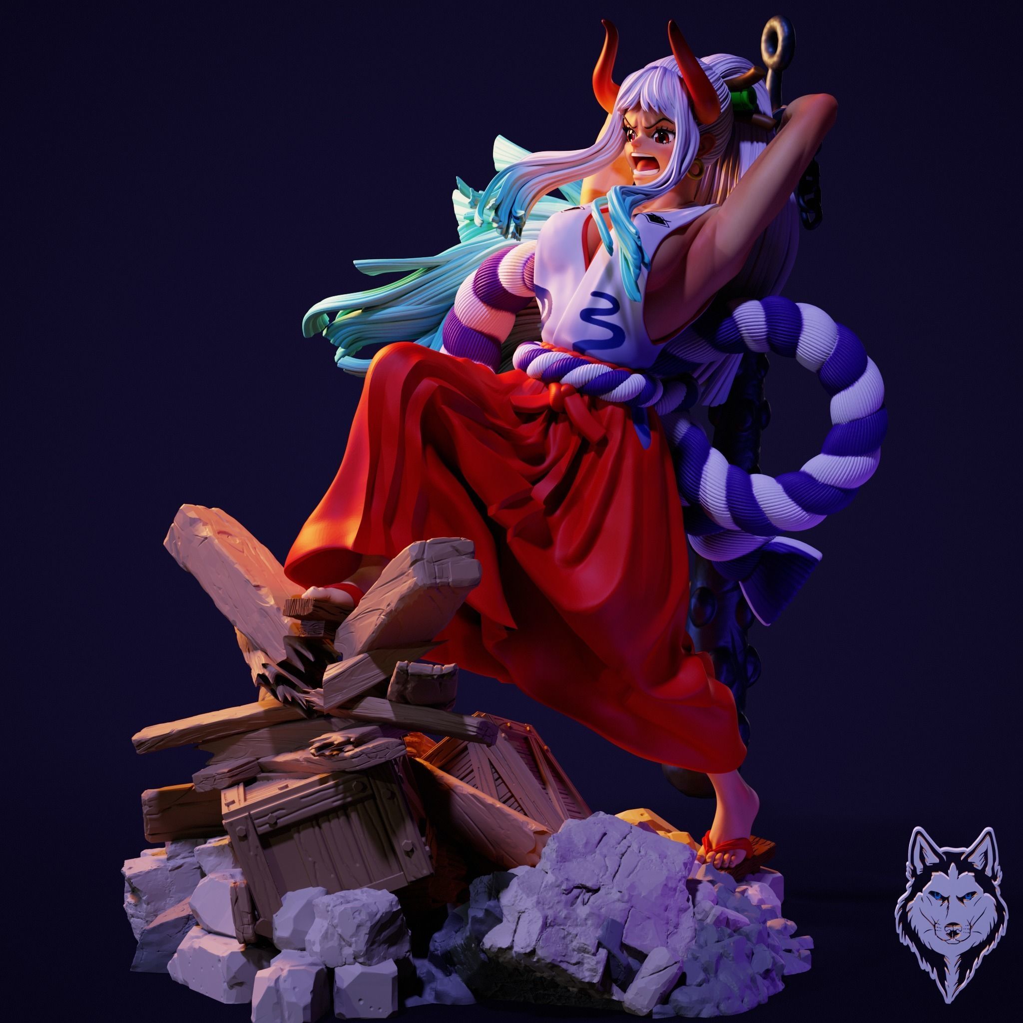 Yamato One Piece 3D print model_1