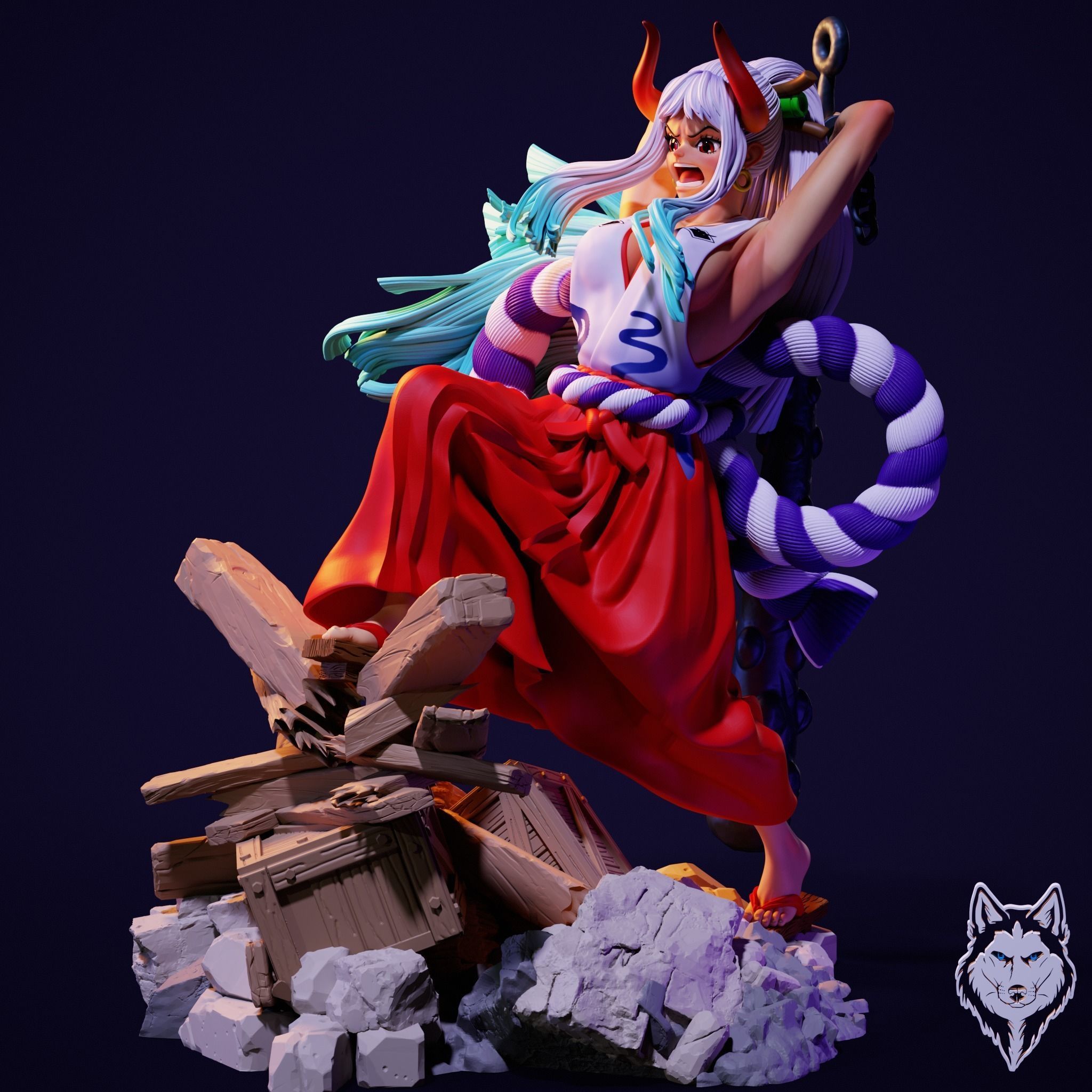 Yamato One Piece 3D print model_2