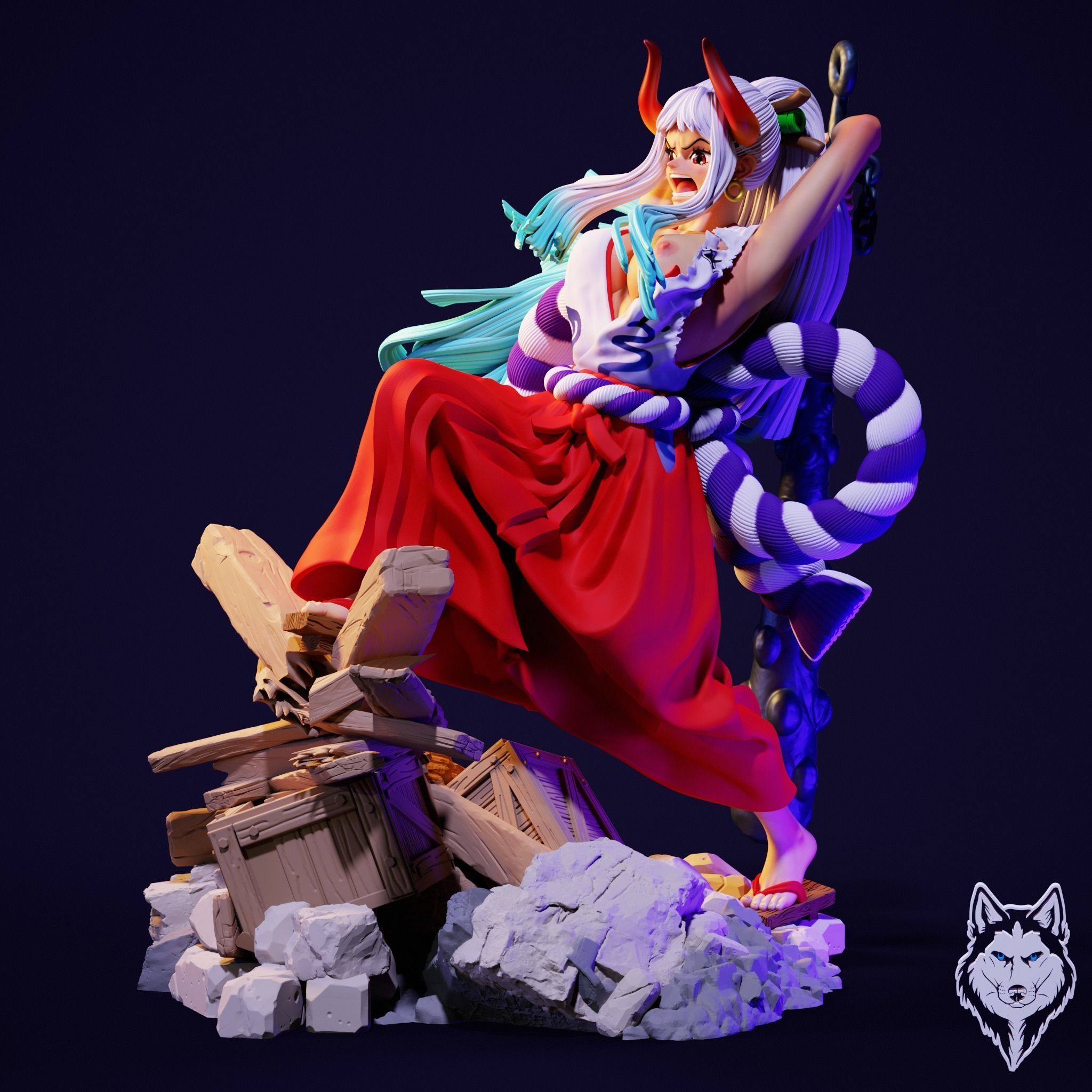 Yamato One Piece 3D print model_4