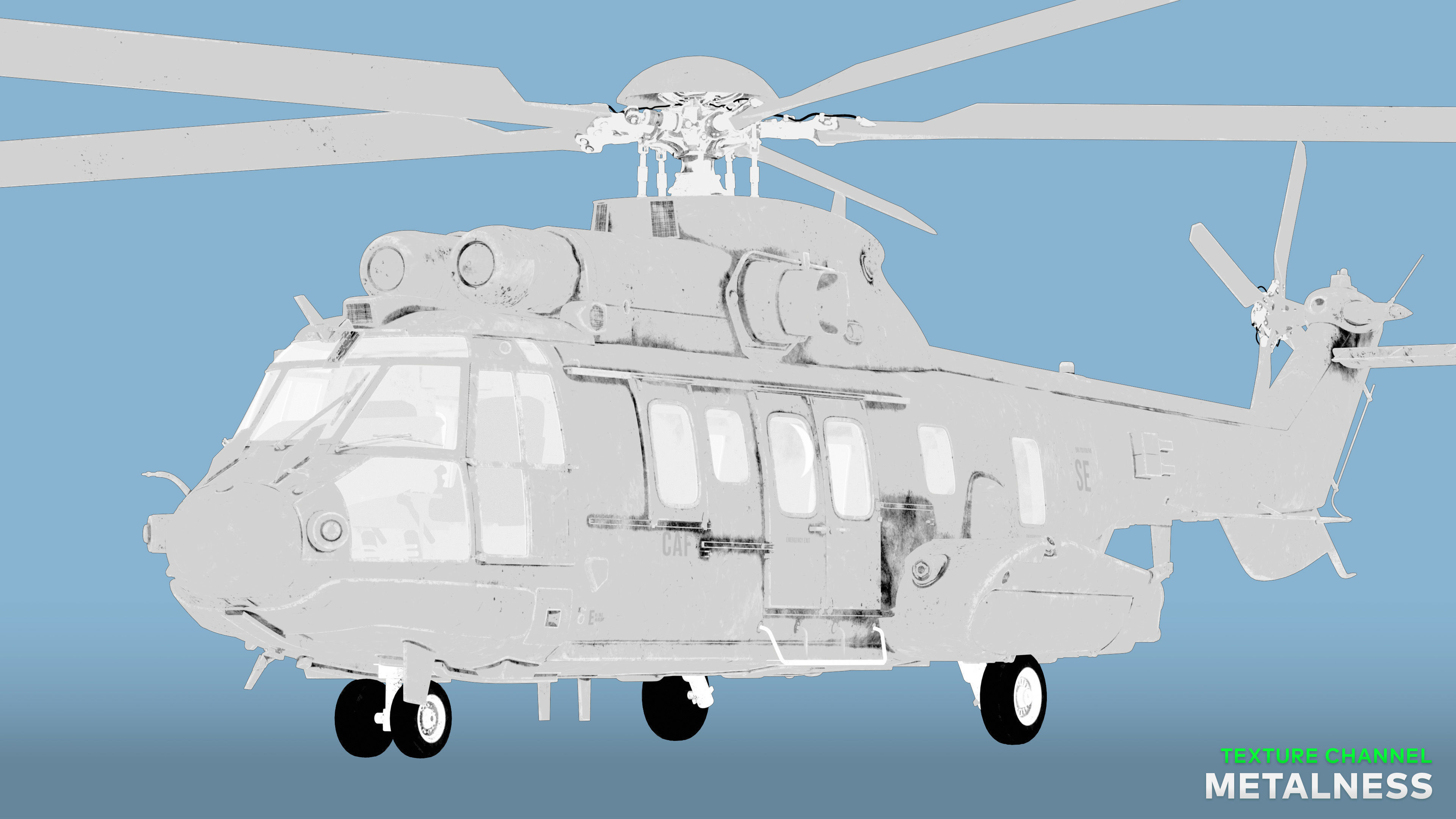 Eurocopter ELIPS NG  - Military Helicopter Low-poly 3D model_19