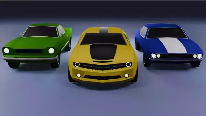 Muscle Cars - Low Poly